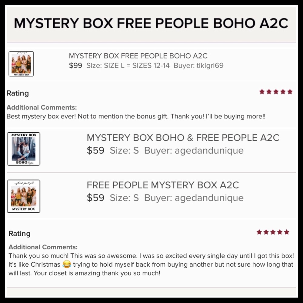 MYSTERY BOX FREE PEOPLE A2C - Picture 14 of 16